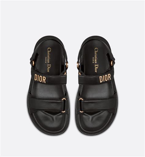 dior black chunky sandals|christian Dior sandals black.